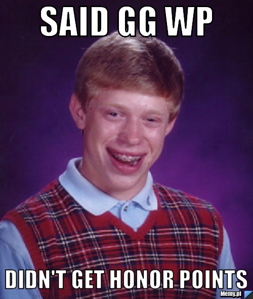 Said GG WP Didn't get honor points