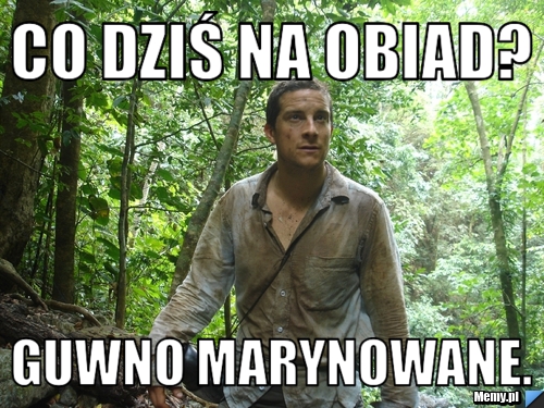 Co dziś na obiad? Guwno marynowane.