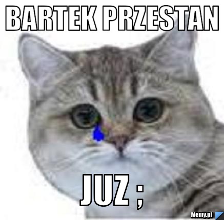 Bartek przestan  juz ;