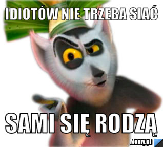 Idiotów nie trzeba siać Sami się rodzą