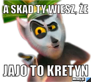 A skąd ty wiesz, że  JAJO to kretyn