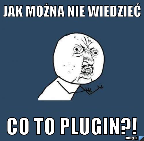 Jak można nie wiedzieć co to plugin?!