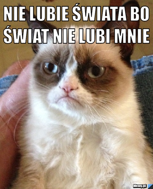  nie lubie świata bo świat nie lubi mnie 