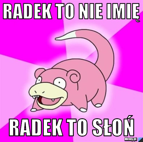 Radek to nie imię Radek to słoń