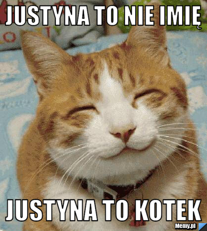 Justyna to nie imię Justyna to Kotek