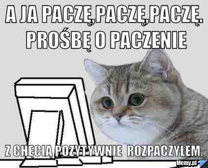 A ja paczę,paczę,paczę. Prośbę o paczenie z chęcią pozytywnie  rozpaczyłem.