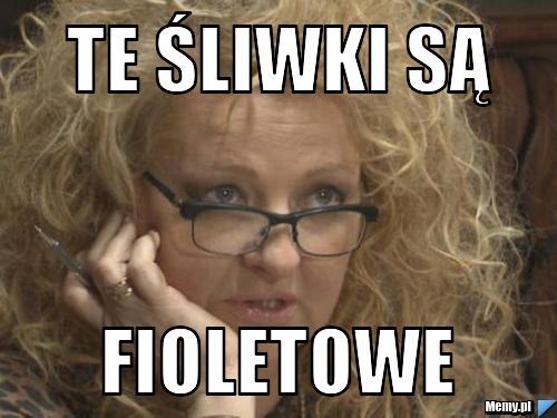 Te śliwki są fioletowe