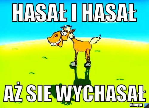 Hasał i hasał aż sie wychasał