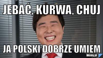 Jebać, kurwa, chuj ja polski dobrze umiem
