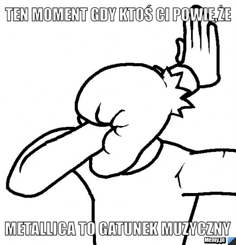 Ten moment gdy ktoś ci powie,że Metallica to gatunek muzyczny