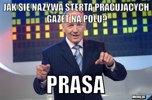 Jak się nazywa sterta pracujących gazet na polu? PRASA