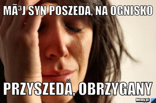 M&Atilde;&sup3;j syn poszed&Aring;&sbquo; na ognisko przyszed&Aring;&sbquo; obrzygany
