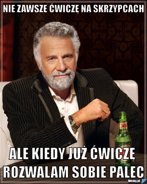 Nie zawsze ćwiczę na skrzypcach ale kiedy już ćwiczę rozwalam sobie palec