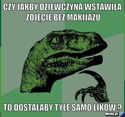 Czy jakby dziewczyna wstawiła zdjęcie bez makijażu To dostałaby tyle samo lików ?