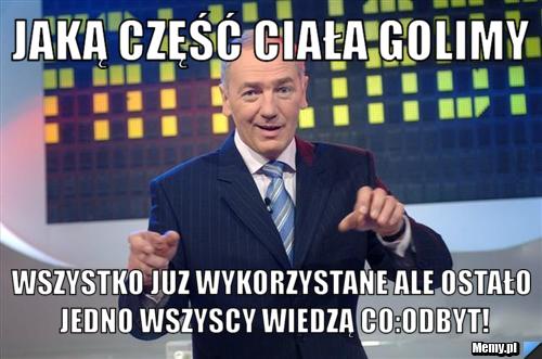 Jaką część ciała golimy wszystko juz wykorzystane ale ostało jedno wszyscy wiedzą co:ODBYT!