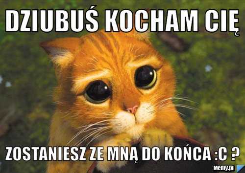 Dziubuś Kocham Cię zostaniesz ze mną do końca :c ?