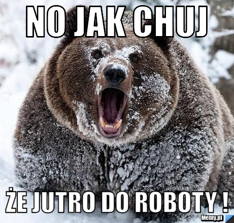No jak chuj  że jutro do roboty !