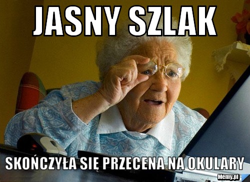 Jasny szlak skończyła się przecena na okulary