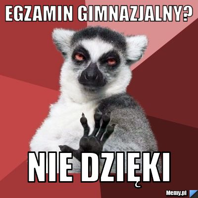 Egzamin gimnazjalny? nie dzięki 