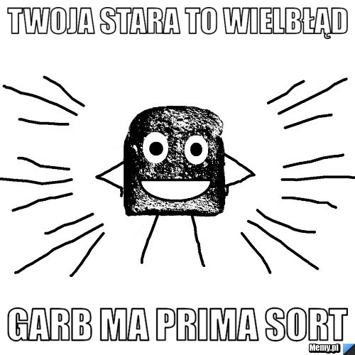 Twoja stara to wielbłąd  garb ma prima sort