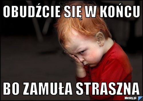 Obudźcie się w końcu bo zamuła straszna