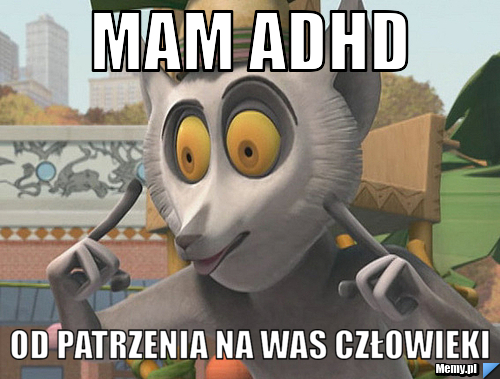 Mam adhd od patrzenia na was człowieki