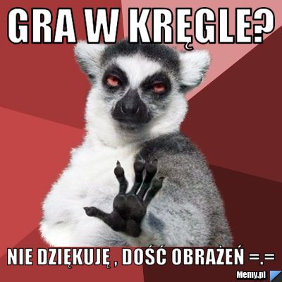 Gra w kręgle? Nie dziękuję , dość obrażeń =.=