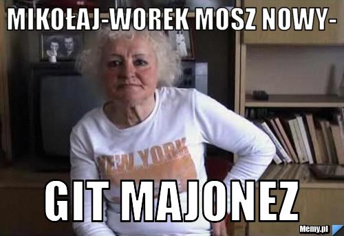 Mikołaj-worek mosz nowy- git majonez