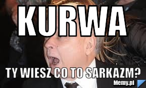 Kurwa ty wiesz co to sarkazm? 