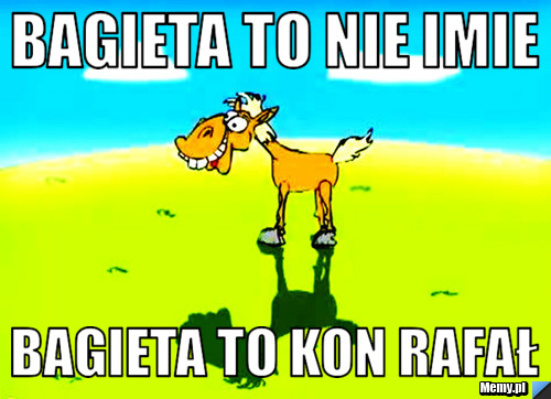 BAGIETA TO NIE IMIE Bagieta to kon rafał