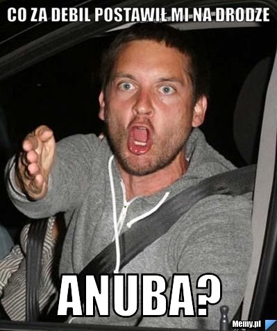 Co za debil postawił mi na drodze anuba?