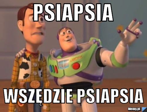 Psiapsia wszędzie psiapsia 