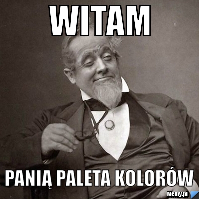 Witam  Panią paleta kolorów