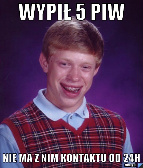Wypił 5 piw Nie ma z nim kontaktu od 24h
