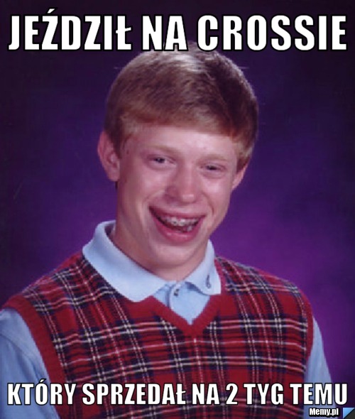 Jeździł na crossie  Kt&oacute;ry sprzedał na 2 tyg temu