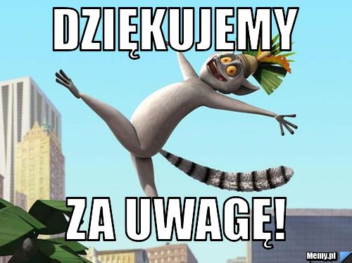 DZIĘKUJEMY ZA UWAGĘ!
