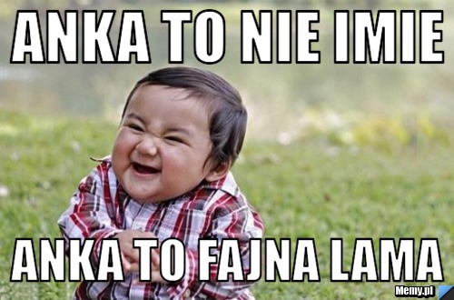 Anka to nie imie   anka to fajna lama 