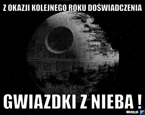 Z okazji kolejnego roku doświadczenia GWIAZDKI Z NIEBA !