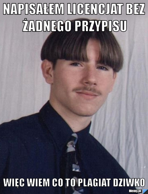 Napisałem licencjat bez żadnego przypisu więc wiem co to plagiat dziwko