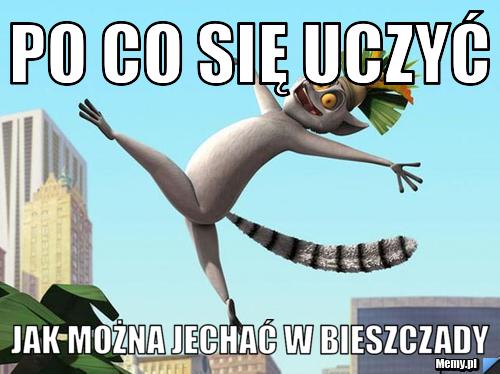 PO CO SIĘ UCZYĆ JAK MOŻNA JECHAĆ W BIESZCZADY