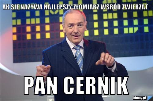 Jak się nazywa najlepszy złomiarz wśród zwierząt ? Pan Cernik