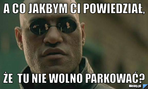 A co jakbym ci powiedział, Że  tu nie wolno parkować?