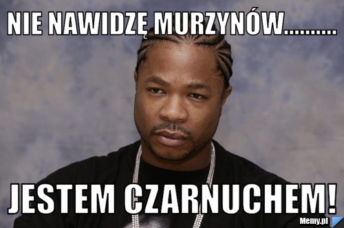 Nie nawidzę murzynów.......... jestem czarnuchem!