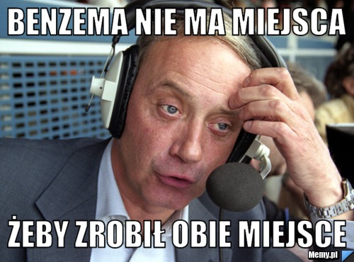 Benzema nie ma miejsca żeby zrobił obie miejsce