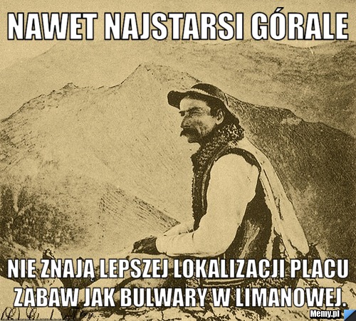 Nawet najstarsi górale nie znają lepszej lokalizacji Placu zabaw jak Bulwary w Limanowej.