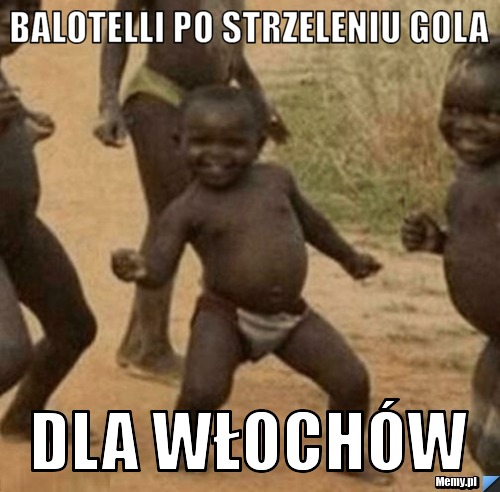 Balotelli po strzeleniu gola Dla włochów