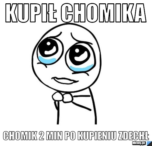 Kupił chomika chomik 2 min po kupieniu zdechł