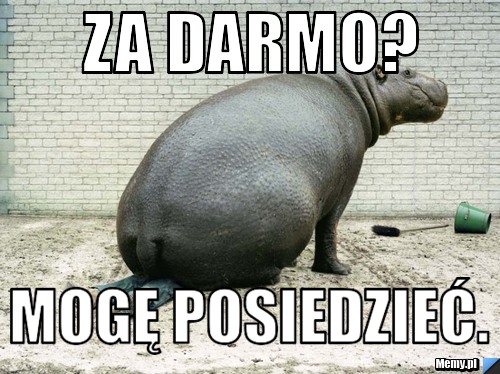 Za darmo? Mogę posiedzieć.
