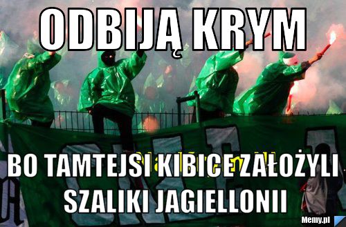 Odbiją Krym bo tamtejsi kibice założyli szaliki Jagiellonii
