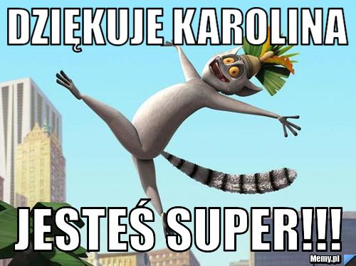 Dziękuje Karolina Jesteś Super!!!